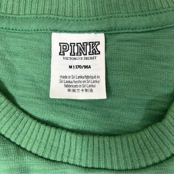 PINK VS | Summer Lounge Cotton Short Sleeve Cropped Oversized Shirt Size M - Picture 5 of 11